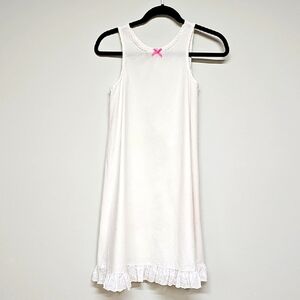 Vtg Wee Clancy Night Gown, Slip, Petticoat For Girls. White Cotton Eyelet Trim